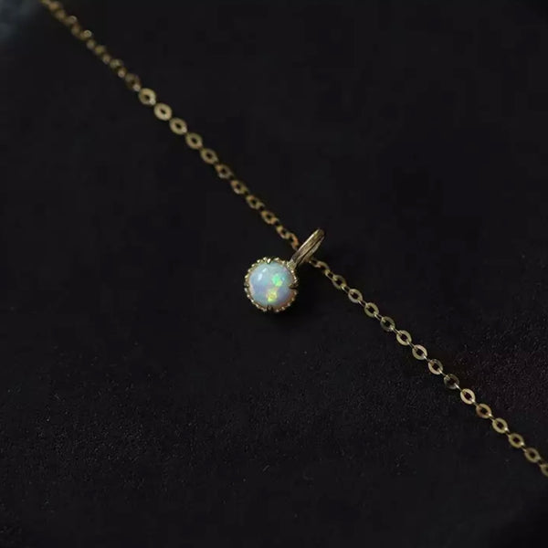 Pendant OPAL yellow gold and stone 