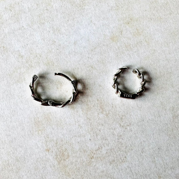 Silver and white crystal SHERIL earrings 