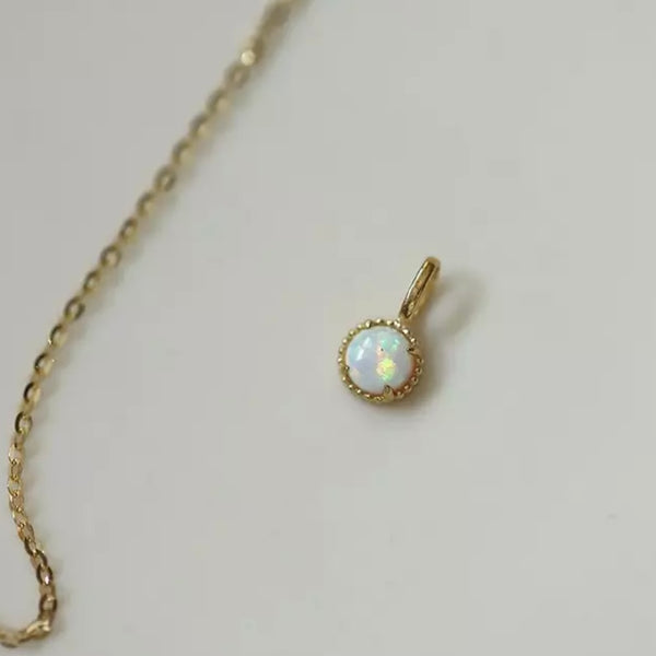 Pendant OPAL yellow gold and stone 