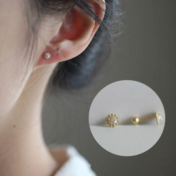 Ear piercing ROSSIP yellow and white crystals