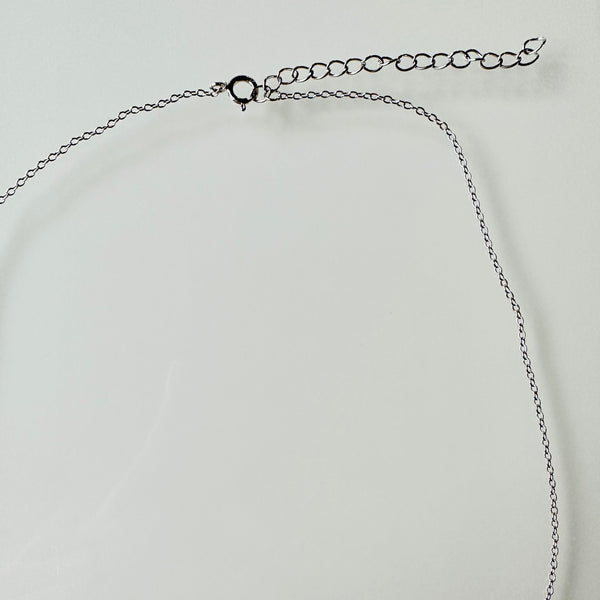 Necklace KRISTEL silver and white crystal 