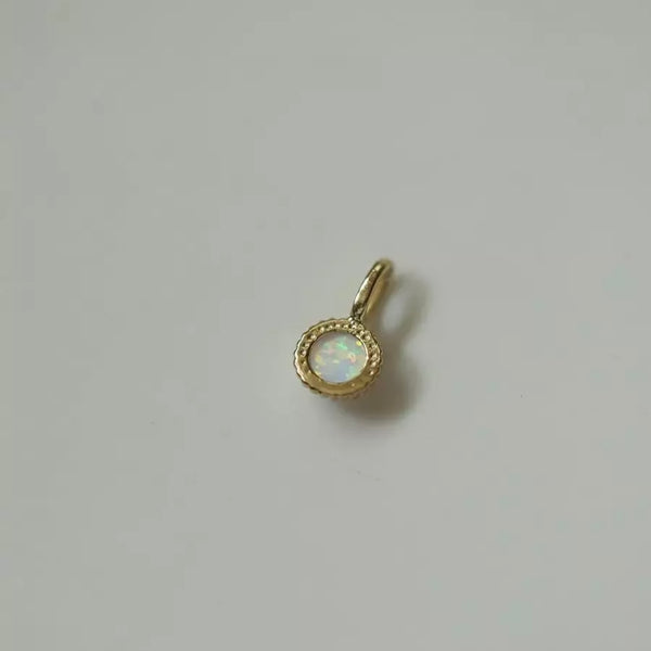 Pendant OPAL yellow gold and stone 